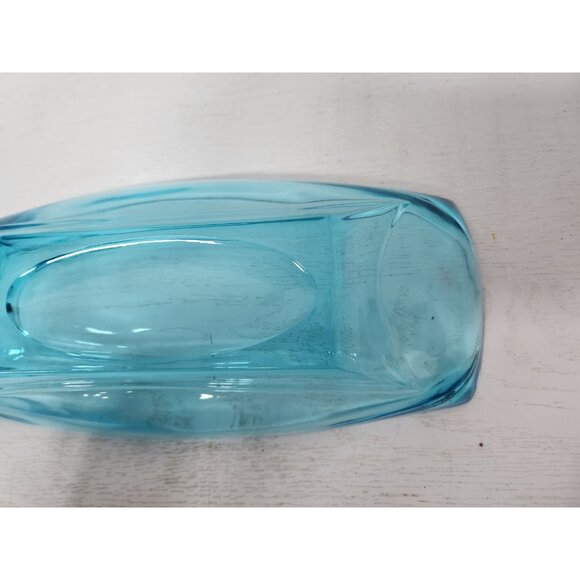 VTG Hazel Atlas Blue Glass Celery Dish Serving Tray Colony Square Rectangular - Picture 5 of 10